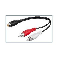 Accessori-Goobay 69821 cavo adattatore Jack/RCA, 1 m Bianco