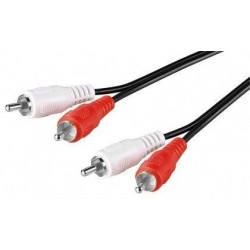 Accessori-Wentronic AVK 128-150 Q 1.5m 1.5m 2 x RCA 2 x RCA Nero cavo audio