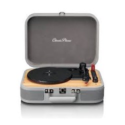 Giradischi-Giradischi Valigetta Lenco (TT-116 Grey) Amplificato, Con Diffusori E Bluetooth 5.0 Grigio