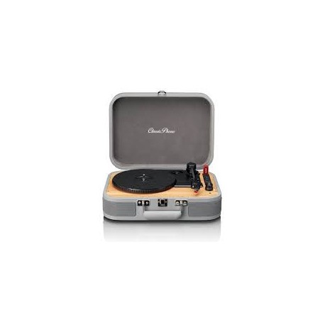 Giradischi-Giradischi Valigetta Lenco (TT-116 Grey) Amplificato, Con Diffusori E Bluetooth 5.0 Grigio